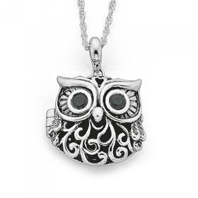 Sterling-Silver-Owl-Locket on sale