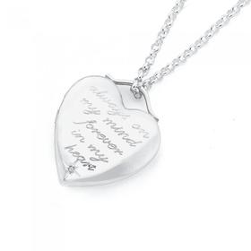 Silver-Diamond-Message-Heart-Locket on sale