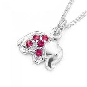 Silver-Pink-Crystal-Elephant on sale