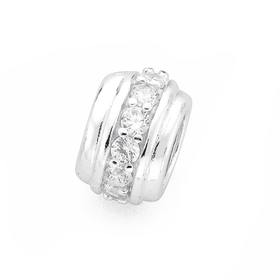 Silver-Cubic-Zirconia-Bead on sale