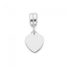 Silver-Heart-Disc-Bead on sale