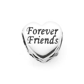 Silver-Forever-Friends-Heart-Bead on sale