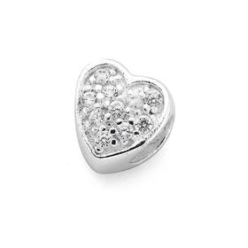 Silver-Pave-Cubic-Zirconia-Heart-Bead on sale