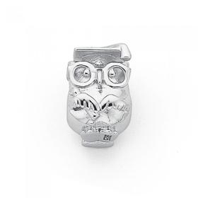 Silver-Graduation-Owl-Bead on sale