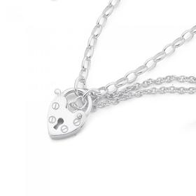 Sterling+Silver+Childs+Padlock+Bracelet