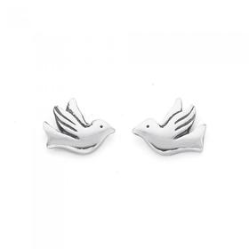 Silver-Dove-Of-Peace-Stud-Earrings on sale