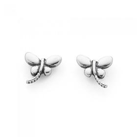 Silver-Dragonfly-Stud-Earrings on sale