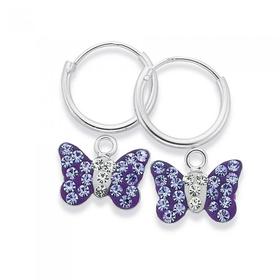 Sterling-Silver-Lavender-Crystal-Butterfly-Earrings on sale