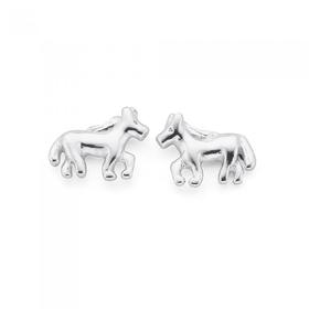 Silver-Horse-Stud-Earrings on sale