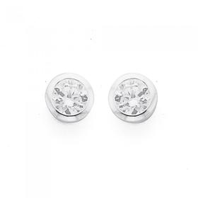 Silver-3mm-Cubic-Zirconia-Stud-Earrings on sale