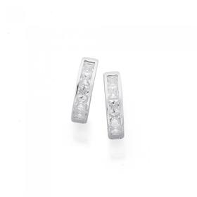 Sterling-Silver-Cubic-Zirconia-Huggies on sale