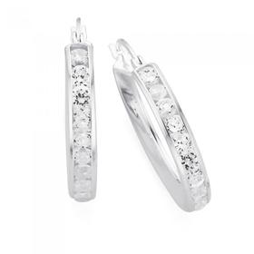 Sterling-Silver-Cubic-Zirconia-Hoops-16mm on sale