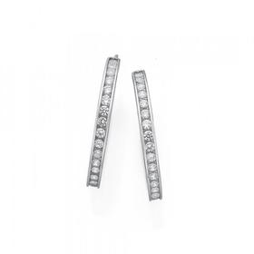 Sterling-Silver-20mm-Cubic-Zirconia-Hoops on sale