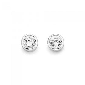 Sterling-Silver-7mm-Cubic-Zirconia-Studs on sale