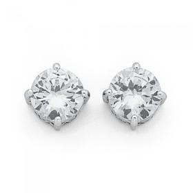 Sterling-Silver-10mm-Cubic-Zirconia-Studs on sale