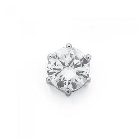 Silver-Cubic-Zirconia-Single-Stud on sale