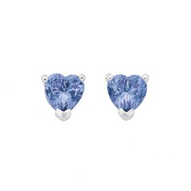 Silver-5mm-Heart-CZ-Stud-Earrings on sale