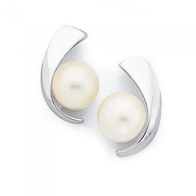 Sterling-Silver-Fresh-Water-Pearl-Drop-Earrings on sale