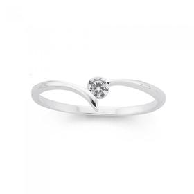 Silver-Fine-Cubic-Zirconia-Ring on sale