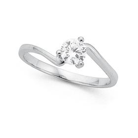 Sterling-Silver-Cubic-Zirconia-Ring on sale