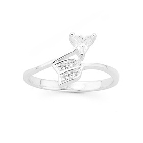 Silver+Cubic+Zirconia+Arrow+Ring