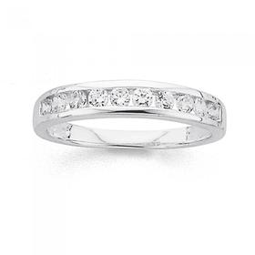 Sterling-Silver-Cubic-Zirconia-Anniversary-Ring on sale