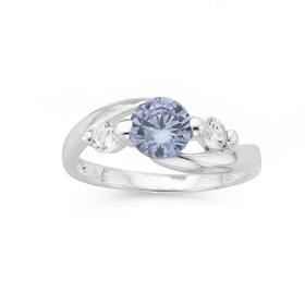 Silver-Lavender-Cubic-Zirconia-Dress-Ring on sale