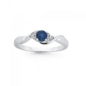 Silver-Dark-Blue-Cubic-Zirconia-Dress-Ring on sale