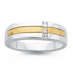 Sterling-Silver-9ct-Plated-Cubic-Zirconia-Gents-Ring on sale