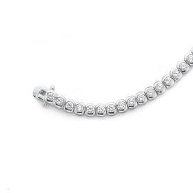 Sterling-Silver-Cubic-Zirconia-Bracelet on sale