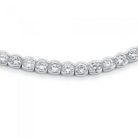 Sterling-Silver-Cubic-Zirconia-Tennis-Bracelet on sale