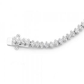 Silver-Claw-Set-Cubic-Zirconia-Tennis-Bracelet on sale