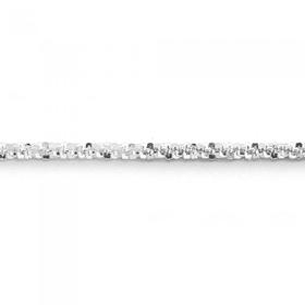 Silver+25cm+Sparkly+Twist+Anklet