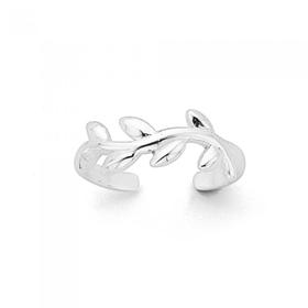Sterling-Silver-Leaf-Vine-Toe-Ring on sale