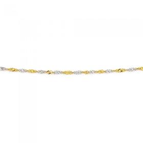 9ct-Gold-Two-Tone-50cm-Solid-Singapore-Chain on sale