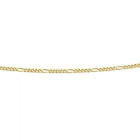 Solid-9ct-Gold-45cm-Figaro-Chain on sale