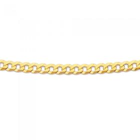 Solid-9ct-Gold-50cm-Flat-Bevelled-Curb-Chain on sale