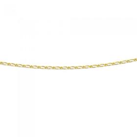 9ct+Gold+45cm+Solid+Figaro+1%2B1+Chain