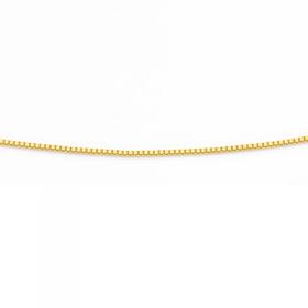 9ct+Gold+50cm+Solid+Box+Chain