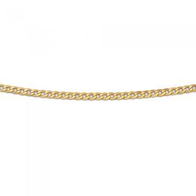 Solid-9ct-Gold-45cm-Flat-Curb-Chain on sale