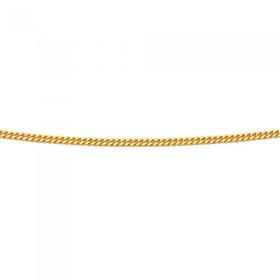 9ct+Gold+45cm+Solid+Curb+Chain