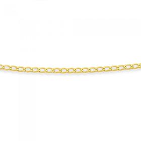 9ct+Gold+50cm+Solid+Curb+Chain