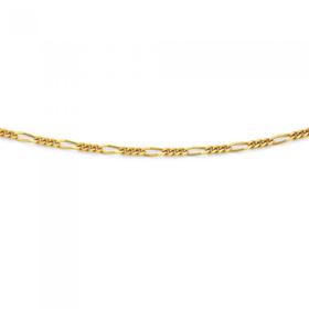 Solid-9ct-Gold-45cm-Fine-31-Figaro-Chain on sale