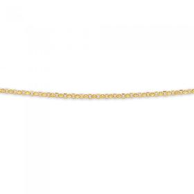 Solid-9ct-Gold-45cm-Diamond-Cut-Round-Belcher-Chain on sale