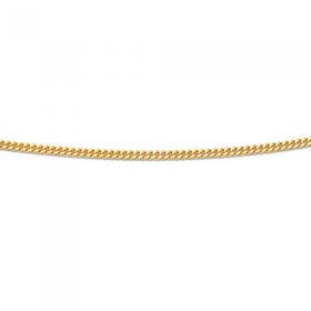 9ct+Gold+45cm+Solid+Curb+Chain