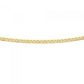 Solid-9ct-Gold-45cm-Bevelled-Curb-Chain on sale