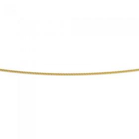 9ct+Gold+45cm+Solid+Curb+Chain