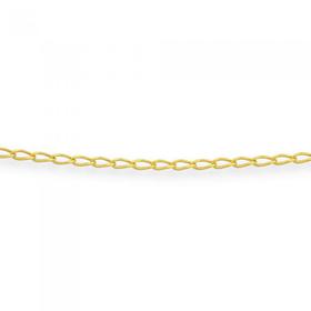 9ct+Gold+50cm+Solid+Open+Curb+Chain