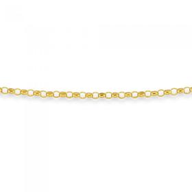 9ct+Gold+45cm+Solid+Round+Belcher+Chain