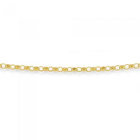 9ct+Gold+50cm+Solid+Round+Belcher+Chain